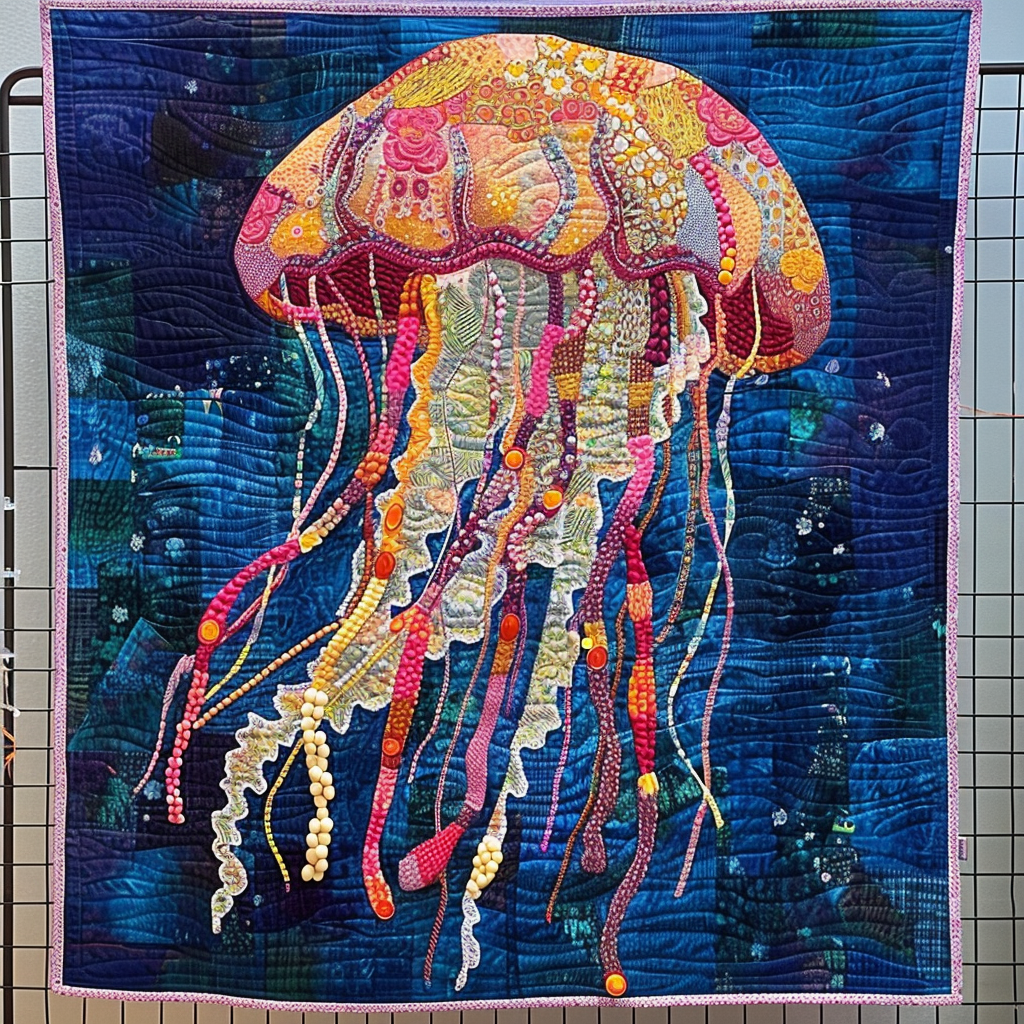 Wave Whisper Quilted Blanket