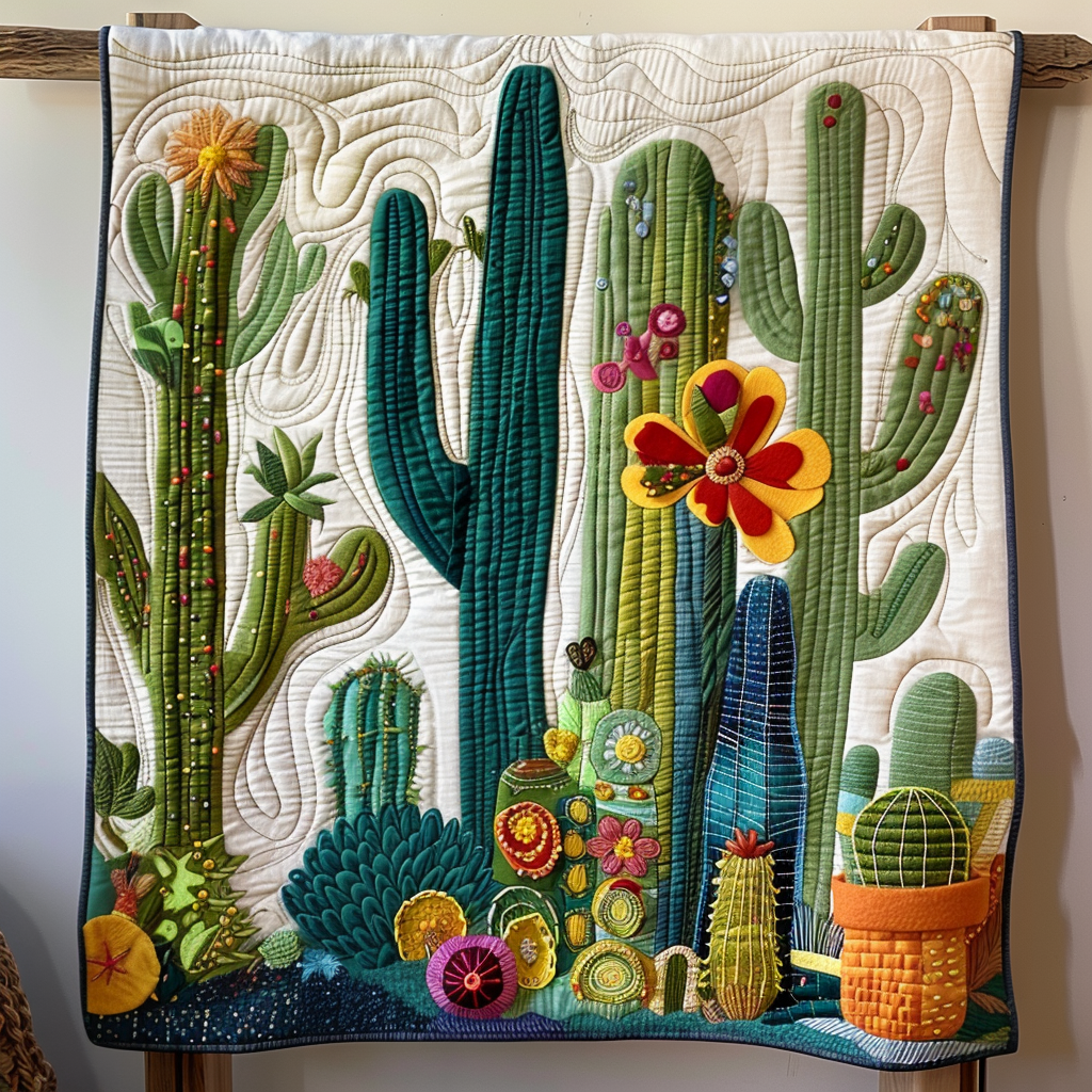 Desert Blooms Quilted Blanket