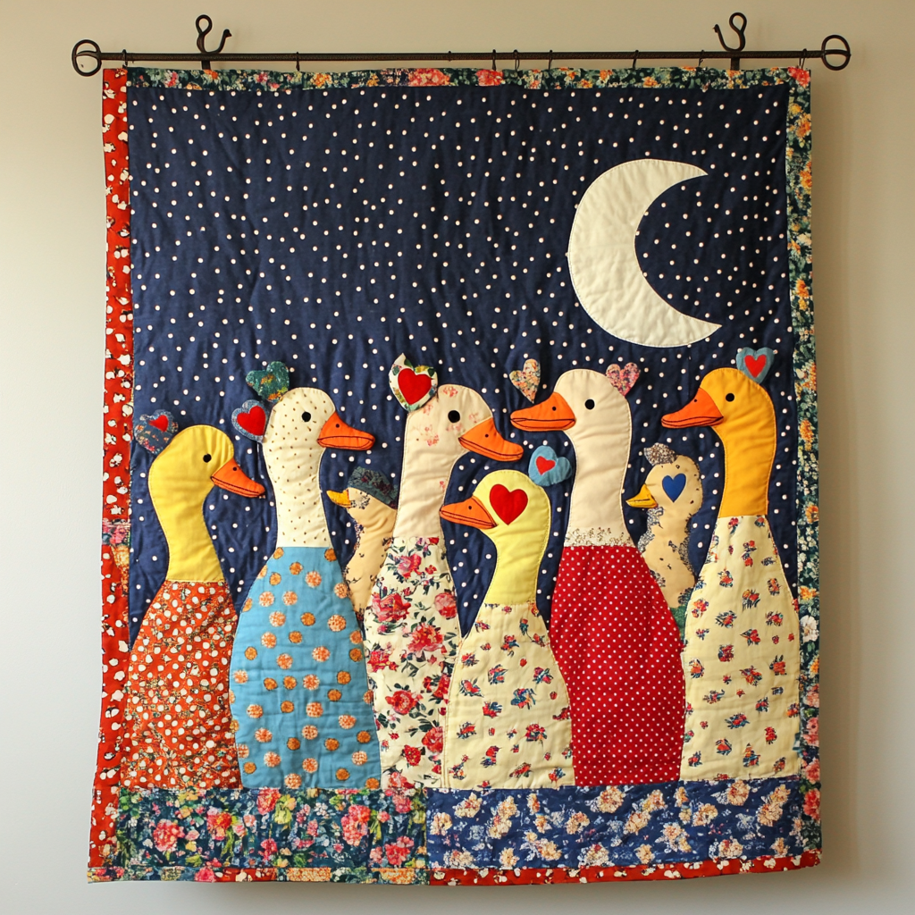 Duckling Drift Quilted Blanket