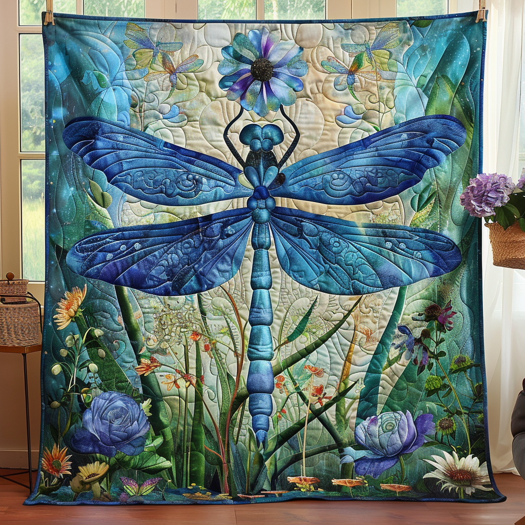 Ephemeral Wings Quilted Blanket