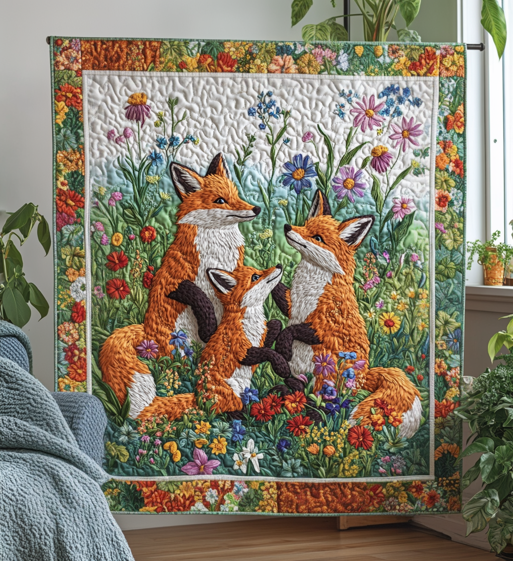 Fox Serenity Quilted Blanket