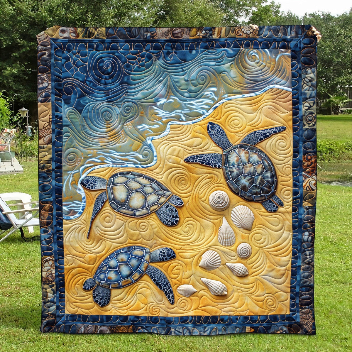 Hatchling Journey Quilted Blanket