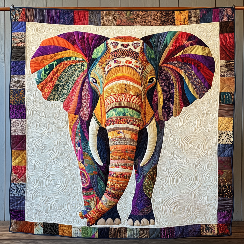 Ivory Majesty Quilted Blanket