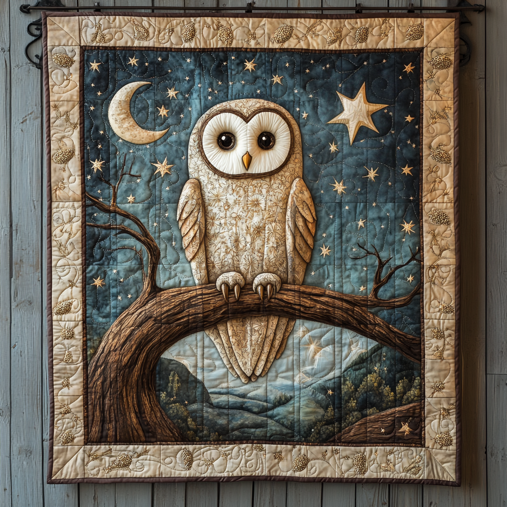 Mystical Moonwatchers Quilted Blanket