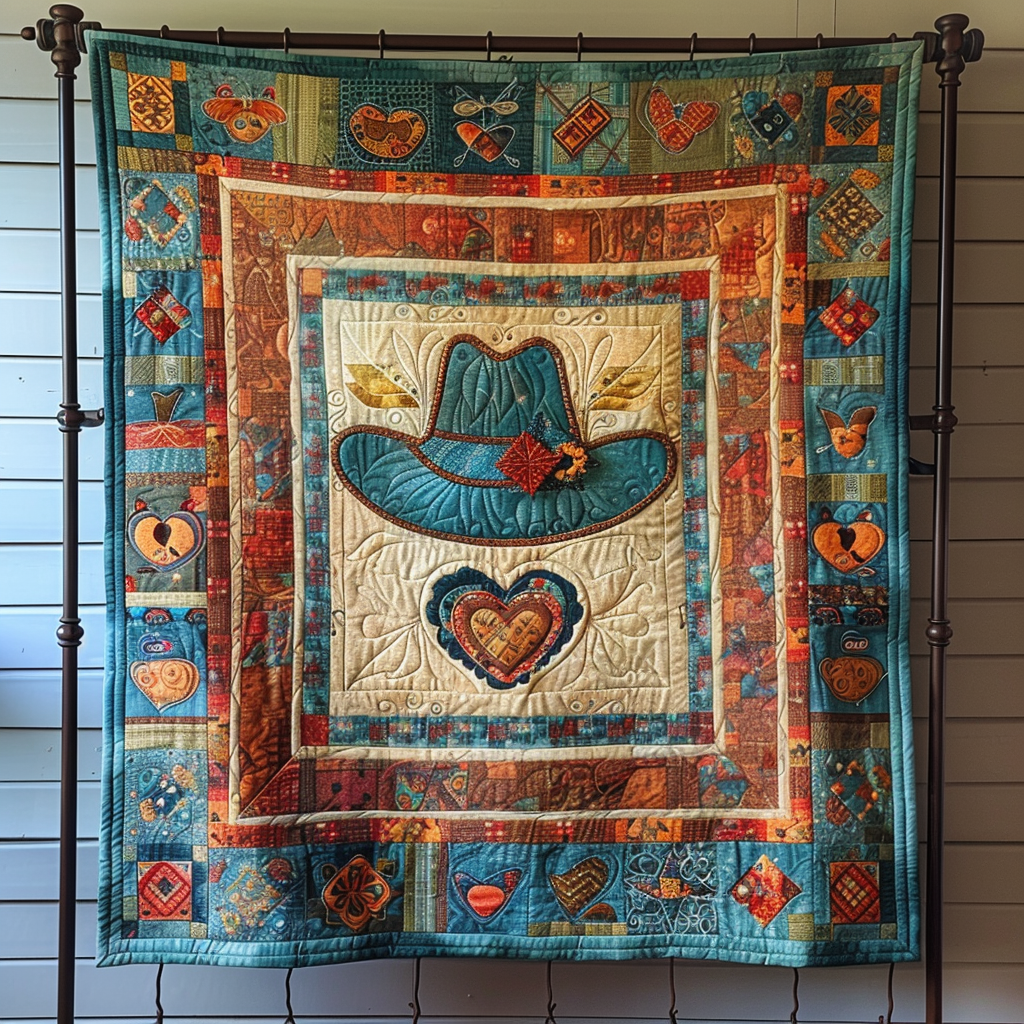 Outlaw Ornament Quilted Blanket
