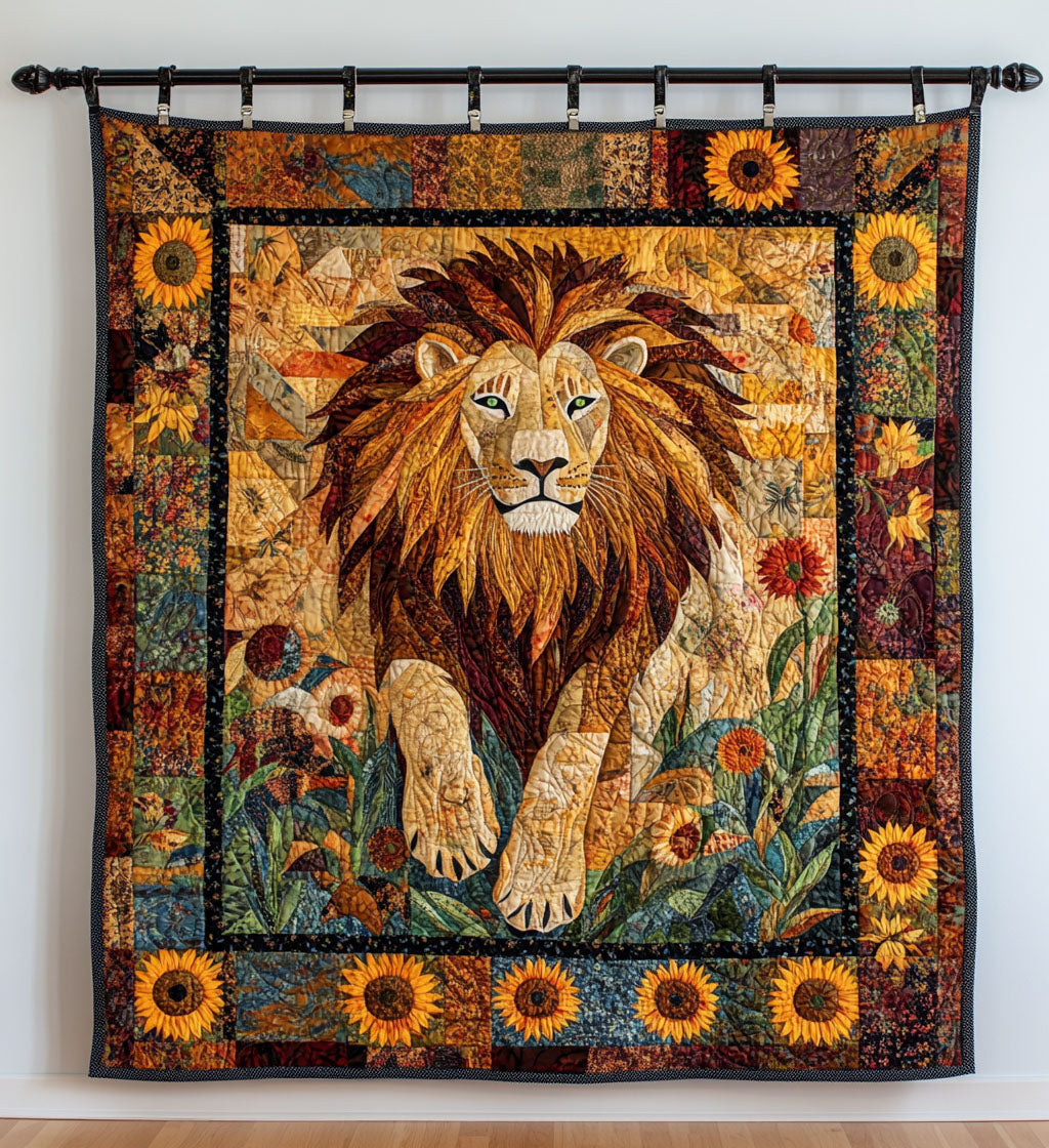Sunlit Roar Quilted Blanket