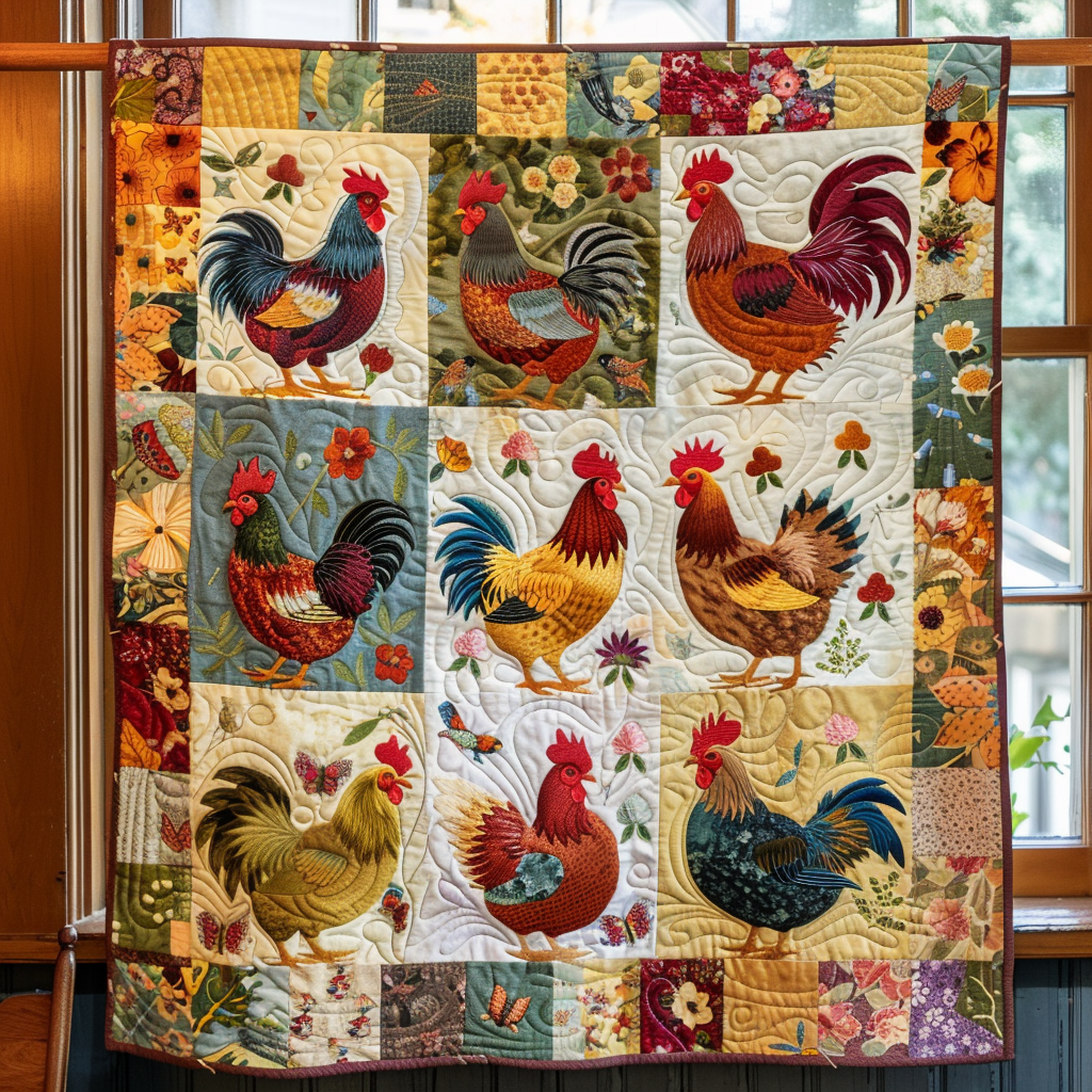 Vibrant Village Quilted Blanket