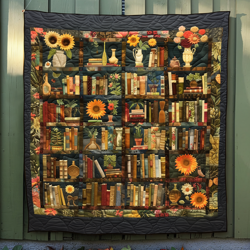 Literary Lattice Quilted Blanket