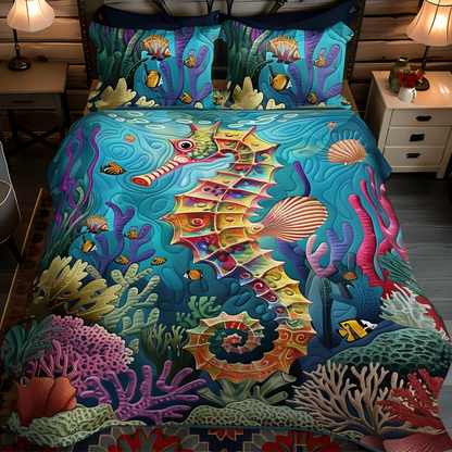 Coral Kingdom 3-Piece Quilted Bedding Set