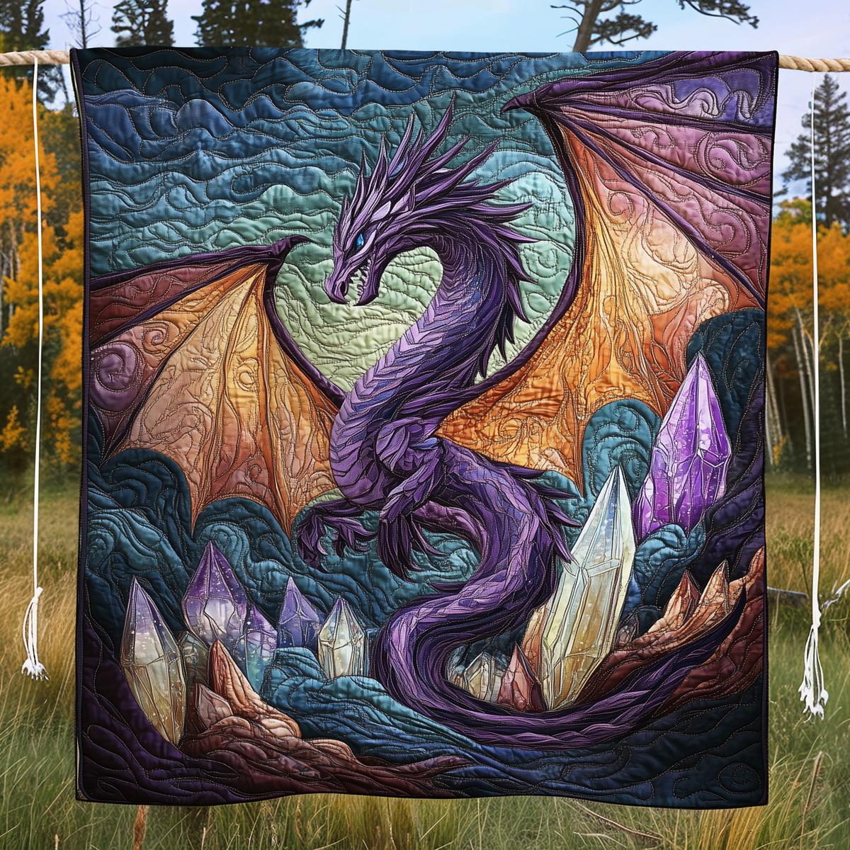 Shadowflame Quilted Blanket