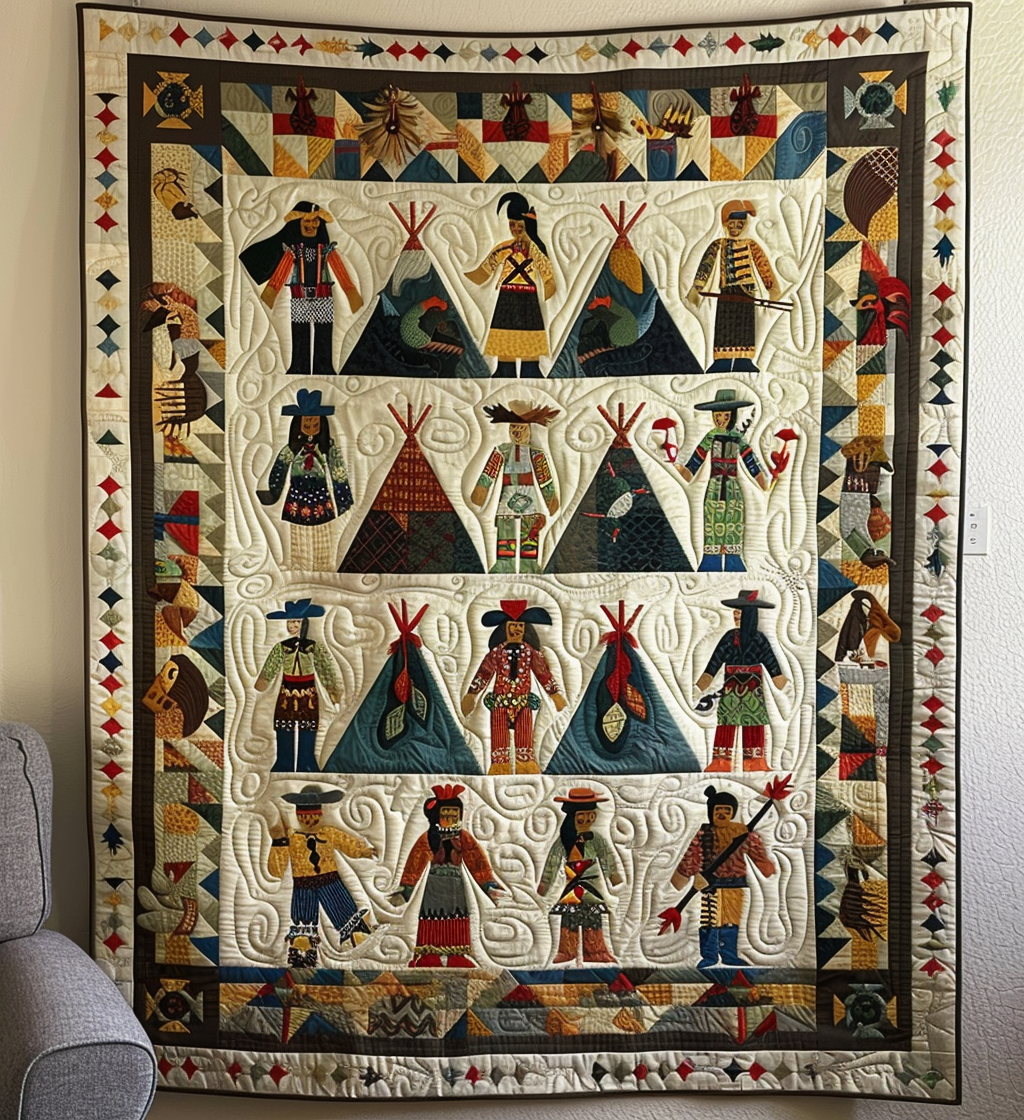 Earthbound Artifacts Quilted Blanket