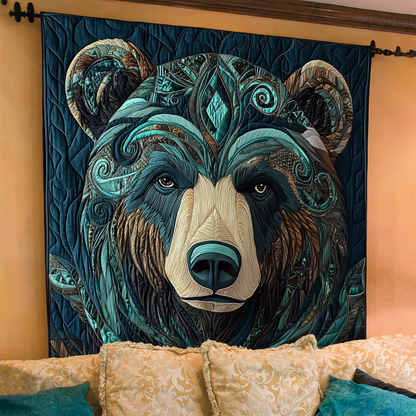 Whispering Woods Bear Quilted Blanket