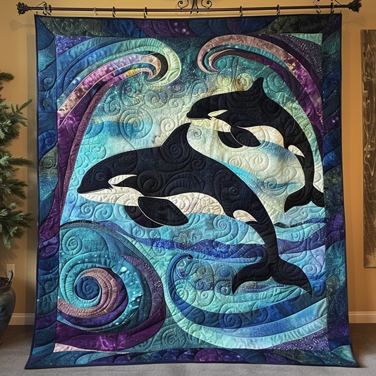 Blue Depths Delight Quilted Blanket