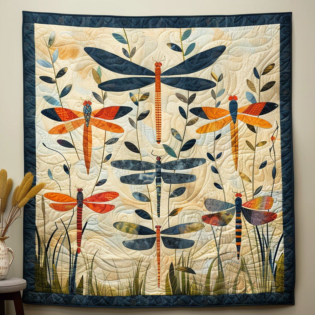 Winged Jewel Quilted Blanket