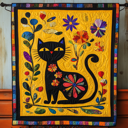 Cat Chorus Quilted Blanket
