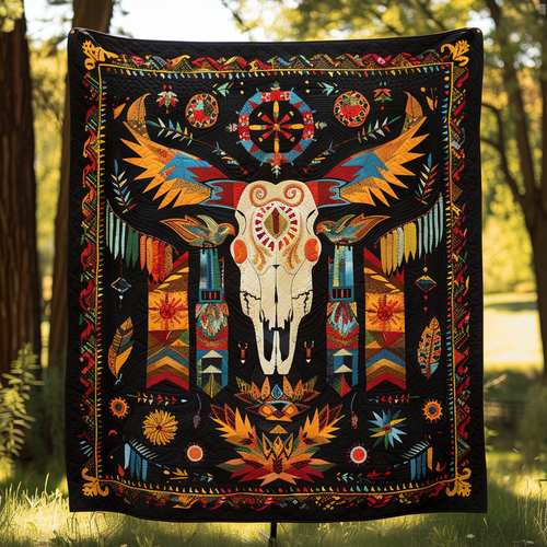 Spirit Of The Mesa Quilted Blanket