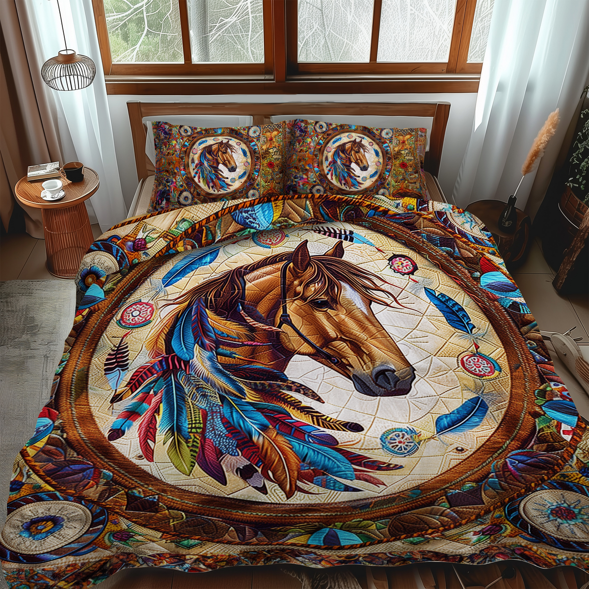 Tribal Trot 3-Piece Quilted Bedding Set