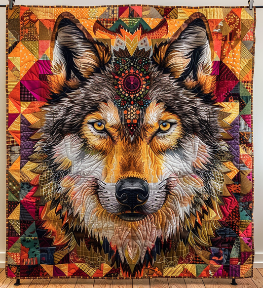 Wolf Native Quilted Blanket