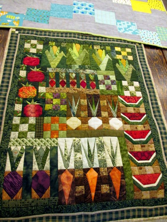 Vegetable Garden Quilted Blanket