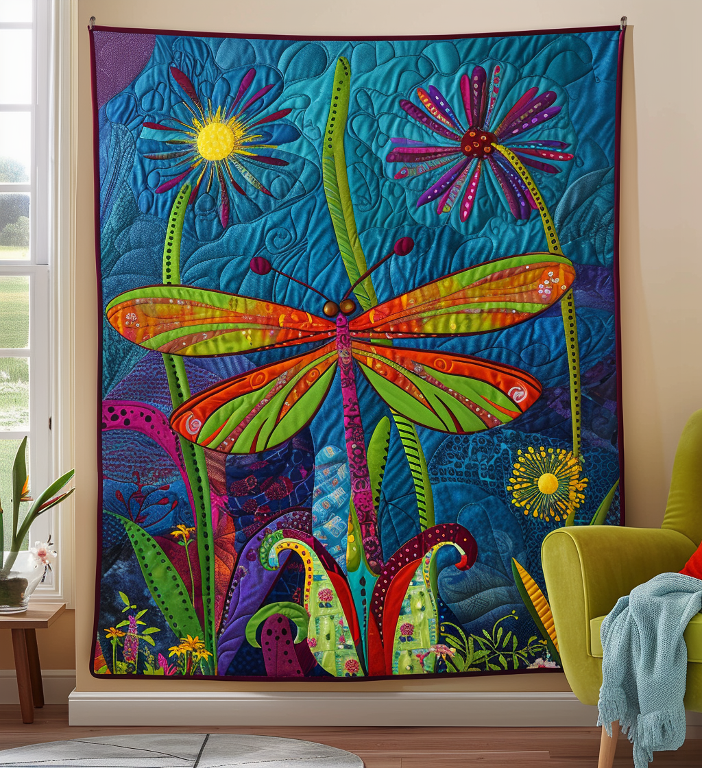 Tranquil Pond Throw Quilted Blanket