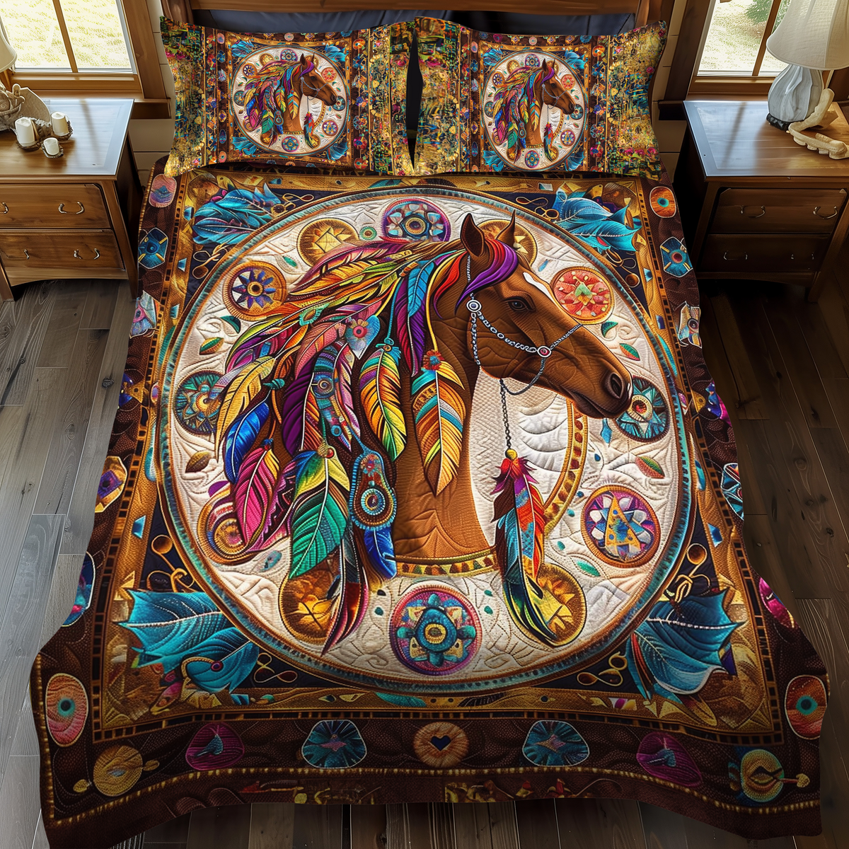 Spirit Steed 3-Piece Quilted Bedding Set