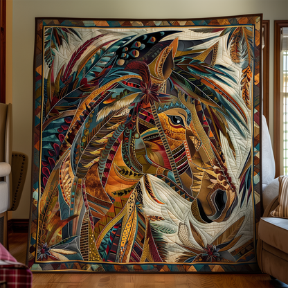 Horse Native Quilted Blanket