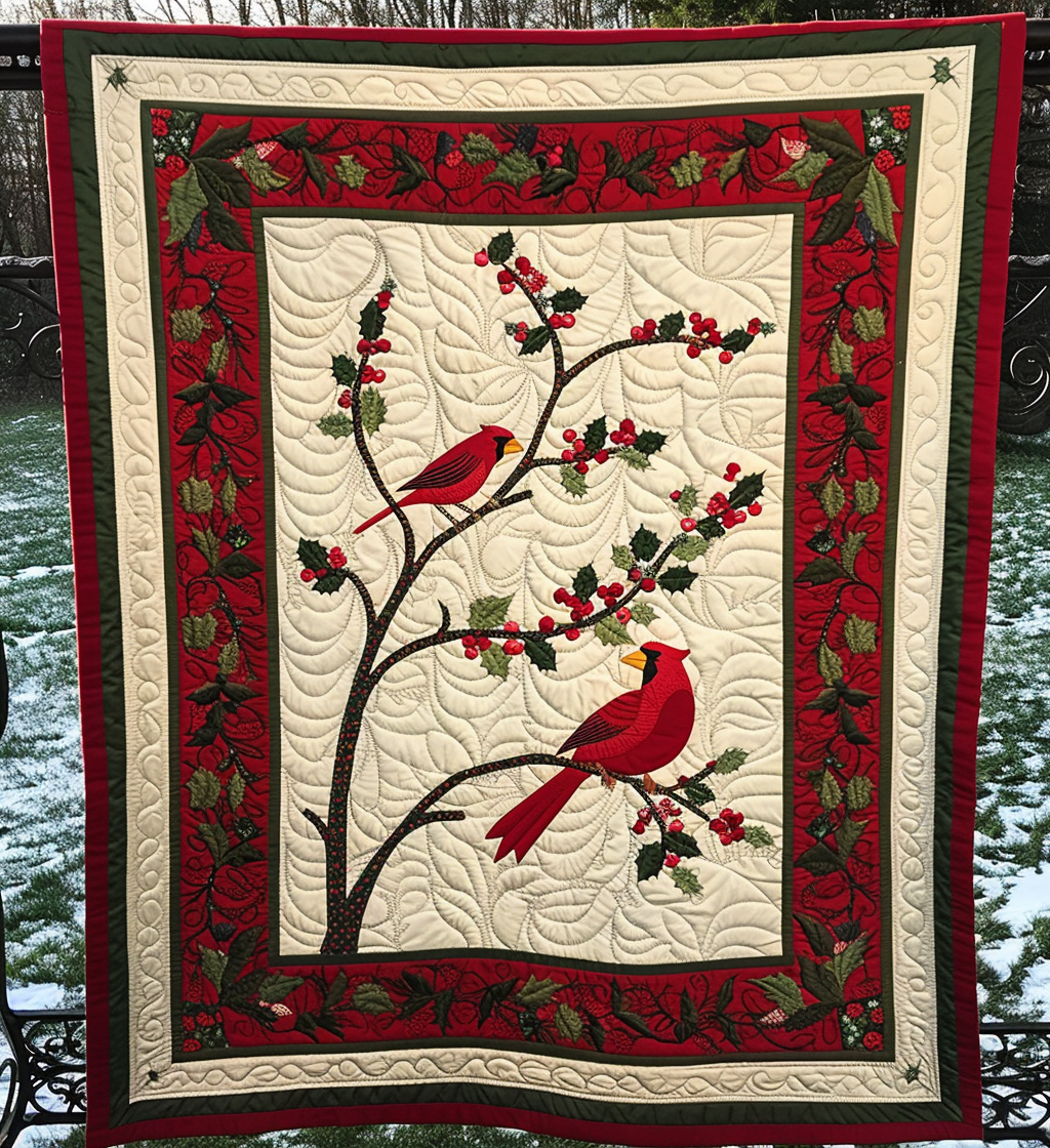Scarlet Perch Quilted Blanket