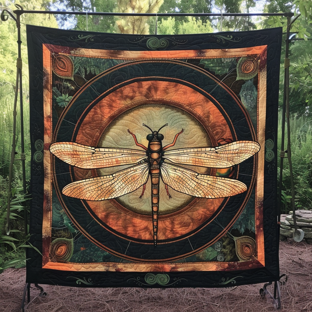 Emerald Flutter Quilted Blanket