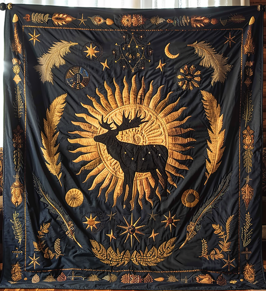 Sun and Stars Quilted Blanket