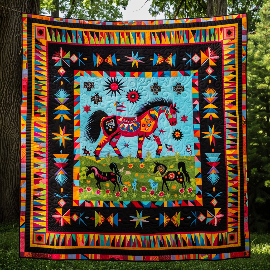 Wild Frontier Quilted Blanket