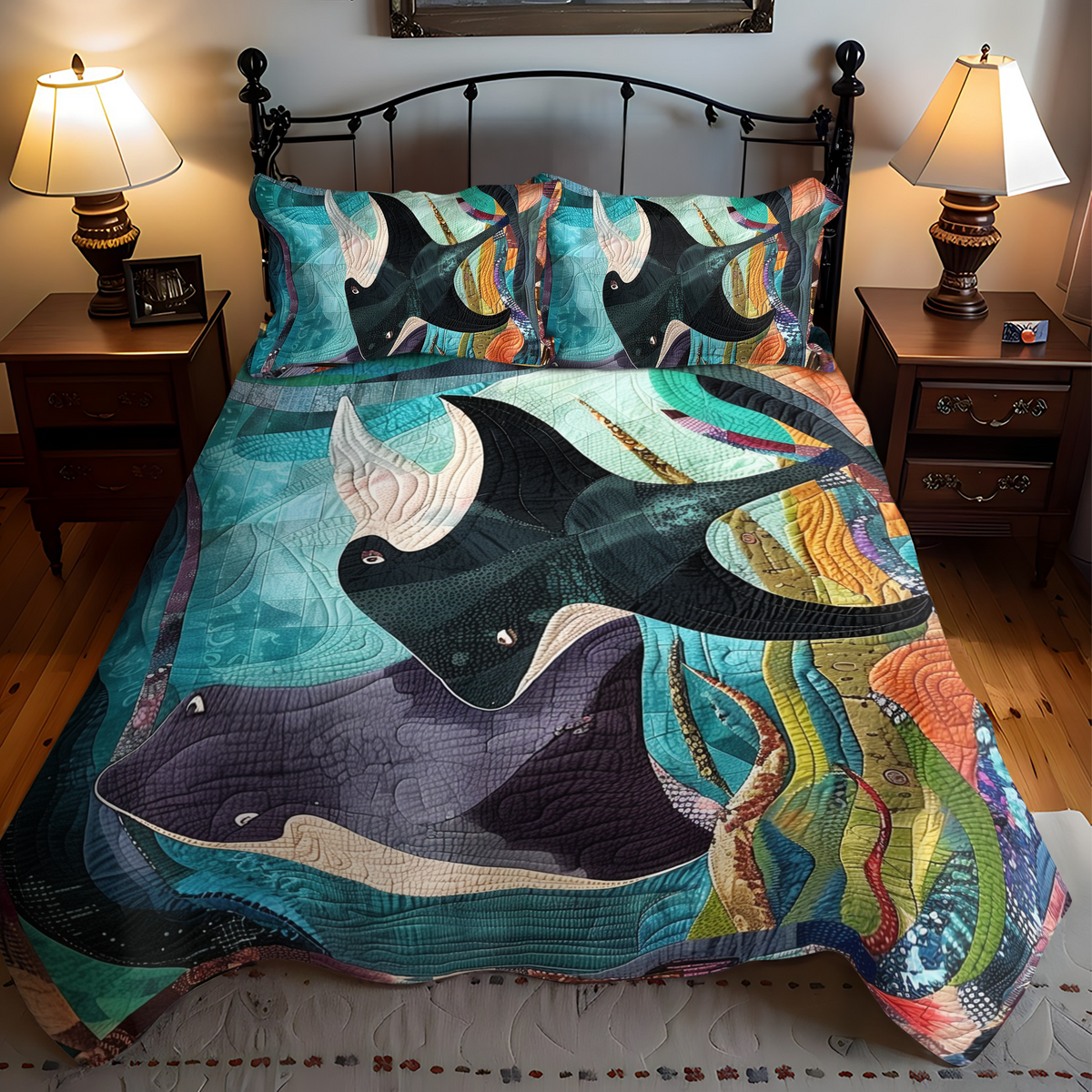 Oceanic Dreams 3-Piece Quilted Bedding Set