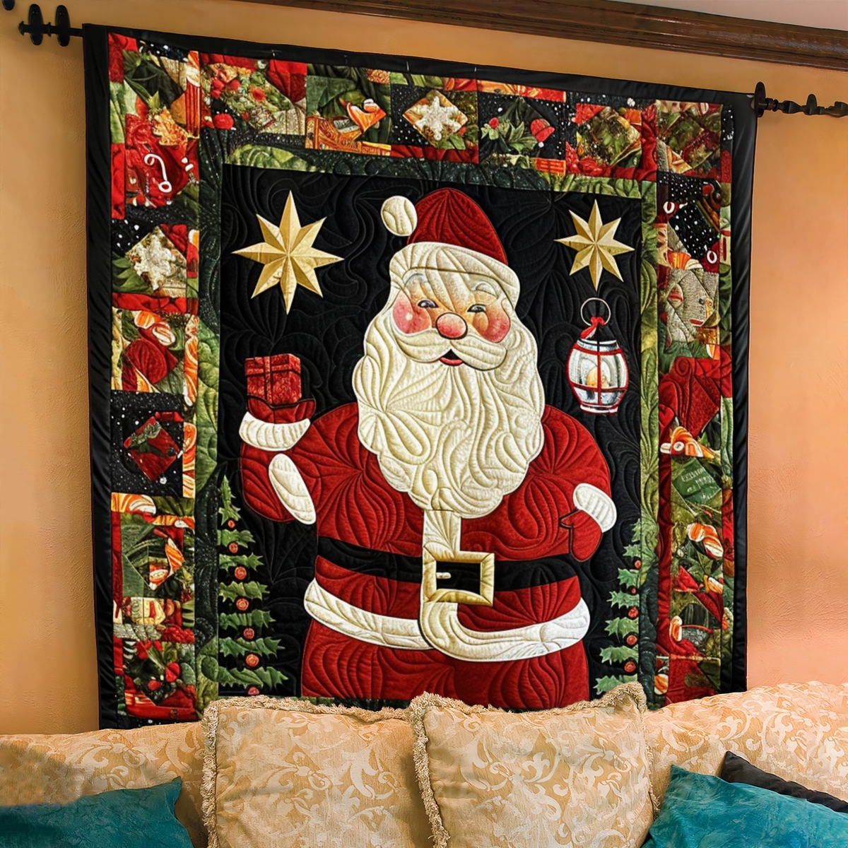Santa's Joy Quilted Blanket