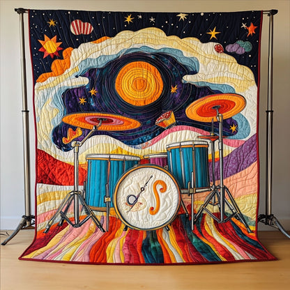Abstract Rhythm Quilted Blanket