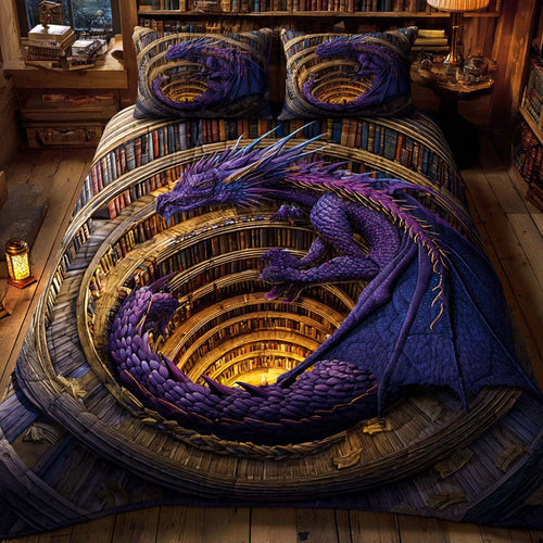 Abyss Guardian 3-Piece Quilted Bedding Set