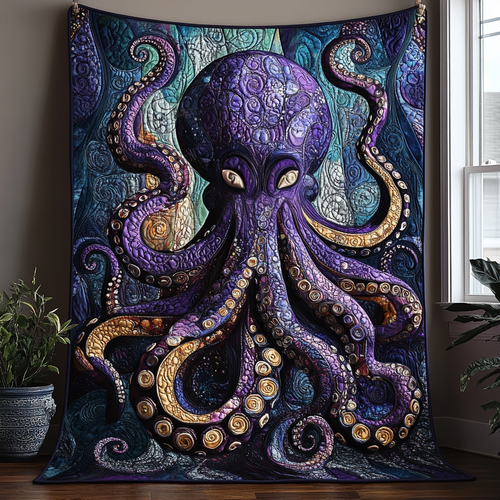 Abyssal Secrets Quilted Blanket