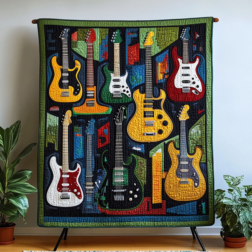 Acoustic Vibes Quilted Blanket