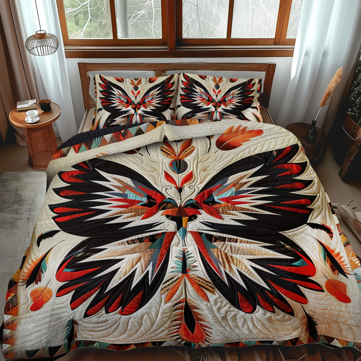 Adorable Butterfly 3-Piece Quilted Bedding Set