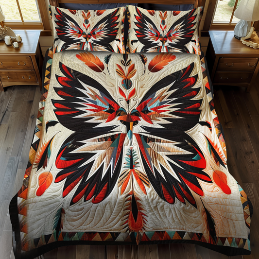 Adorable Butterfly 3-Piece Quilted Bedding Set