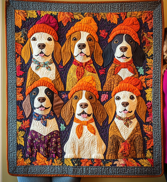 Adorable Beagle Quilted Blanket