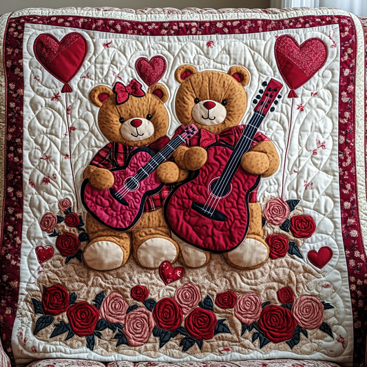 Adorable Teddy Quilted Blanket