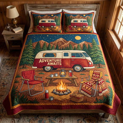 Camping 3-Piece Quilted Bedding Set