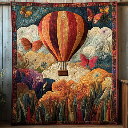 Aerial Journey Quilted Blanket