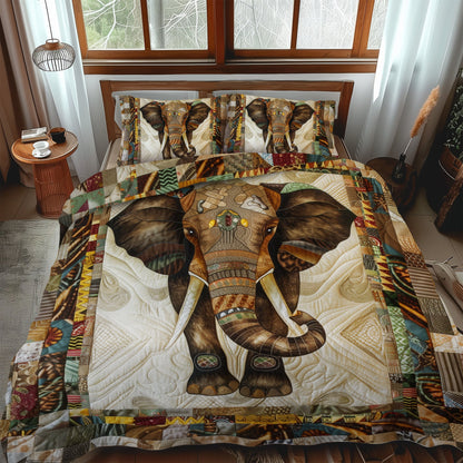 African Giant 3-Piece Quilted Bedding Set