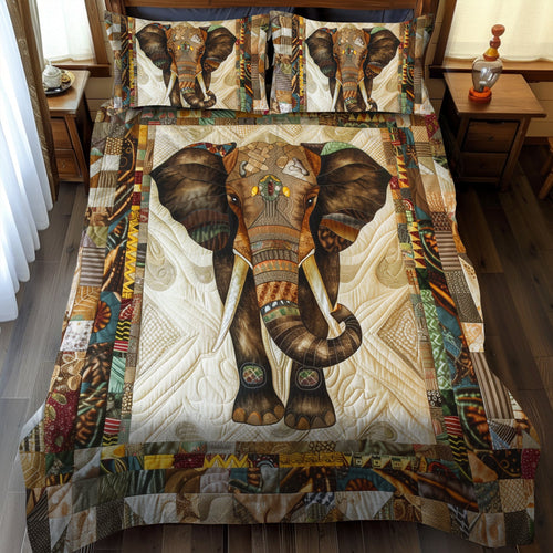 African Giant 3-Piece Quilted Bedding Set