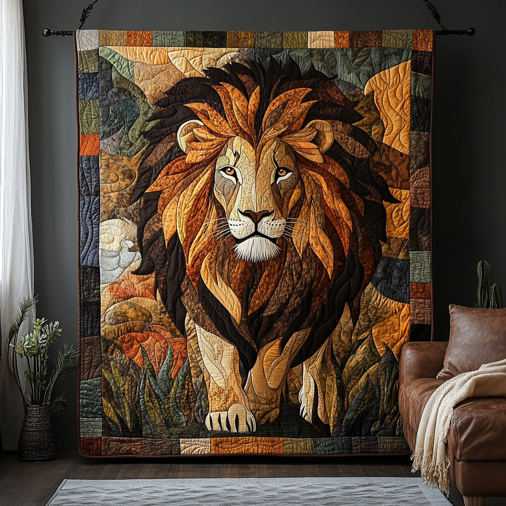 African Aura Quilted Blanket