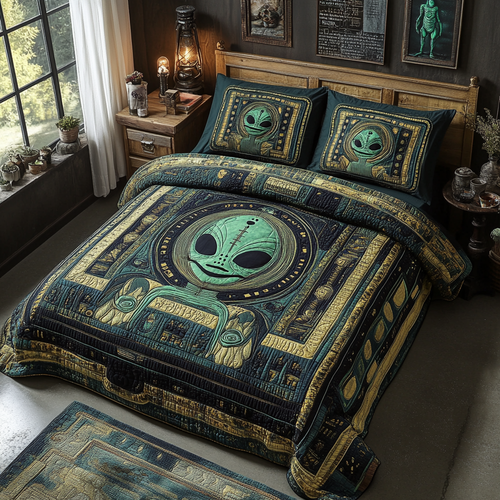 Alien 3-Piece Quilted Bedding Set