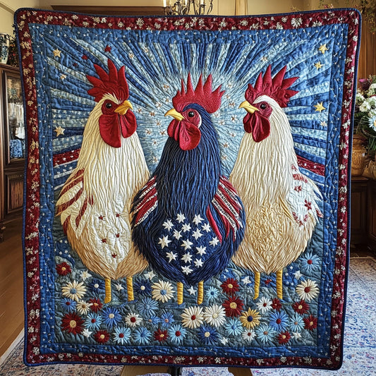 All-American Flock Quilted Blanket
