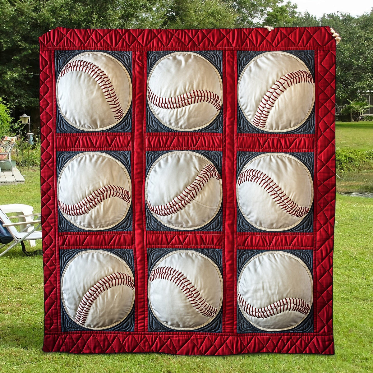 All-Star Baseball Quilted Blanket