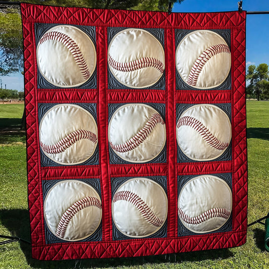 All-Star Baseball Quilted Blanket