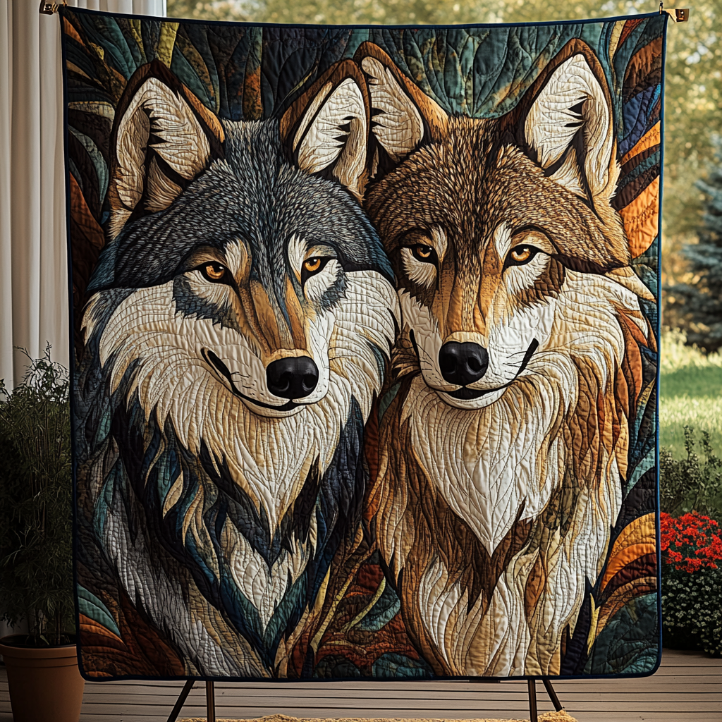 Alpha Connection Quilted Blanket